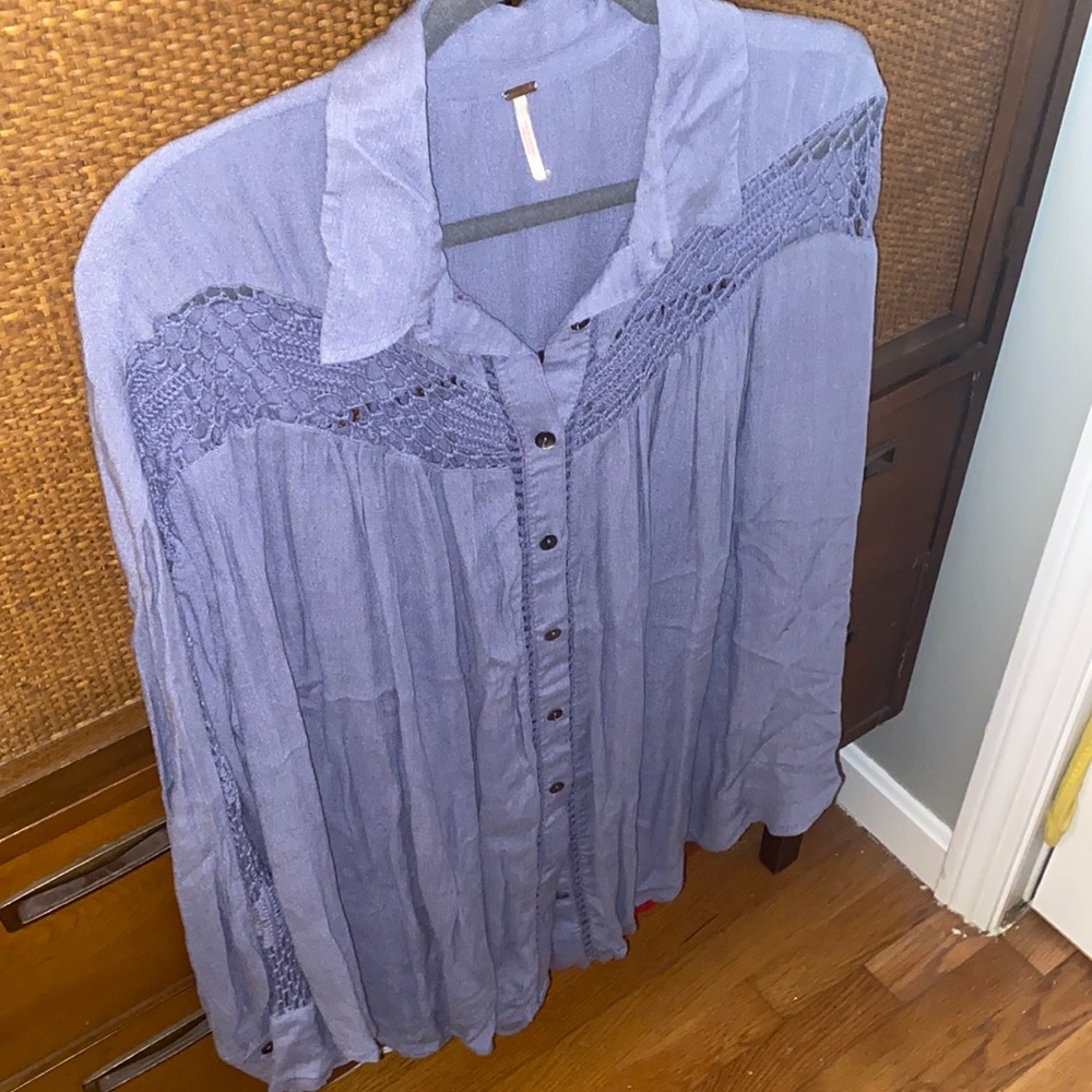 Free People Button Blouse